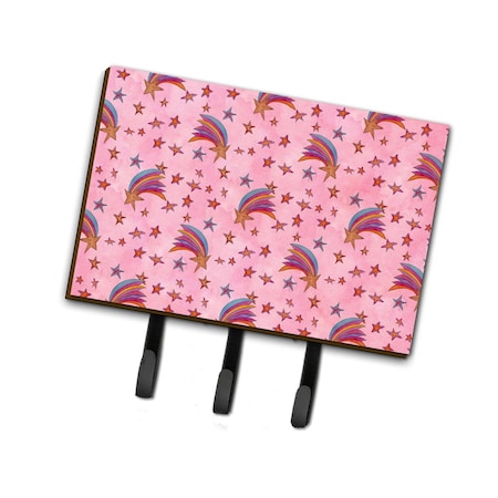 Jensendistributionservices Watercolor Shooting Stars on Pink Leash or Key Holder, 6 x 2 x 9 in. MI1707223